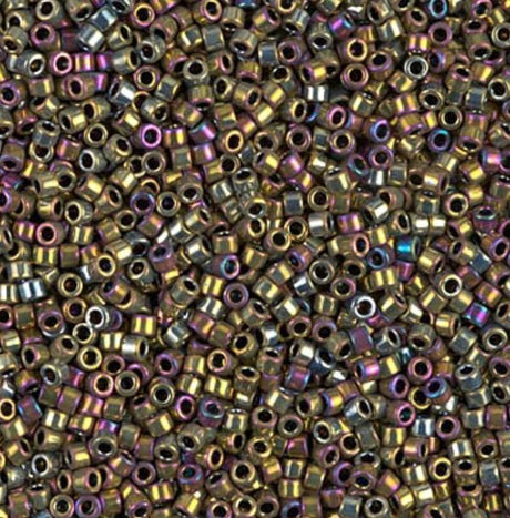 DB0029 11/0 Metallic Golden Olive Iris Miyuki Delica