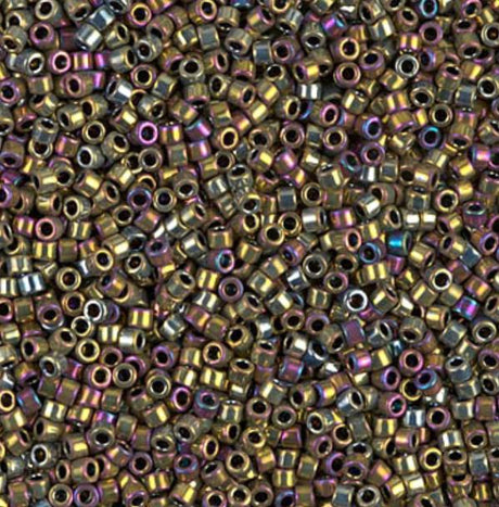 DB0029 11/0 Metallic Golden Olive Iris Miyuki Delica