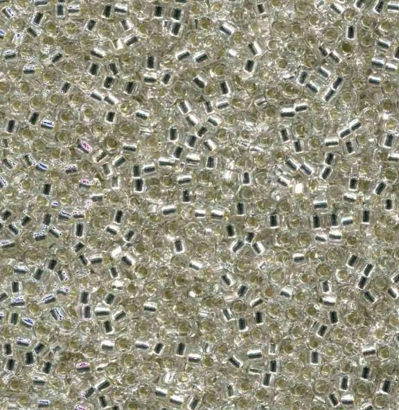 DB0041 11/0 Silver Lined Crystal Miyuki Delica