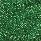 DB0046 11/0 Silver Lined Green Miyuki Delica