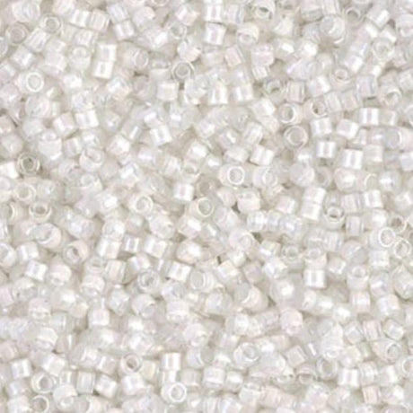 DB0066 11/0 White Lined Crystal AB Miyuki Delica 