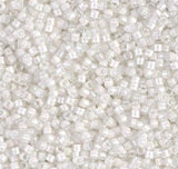 DB0066 11/0 White Lined Crystal AB Miyuki Delica