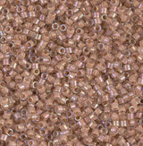 DB0068 11/0 L=Blush Lined Crystal AB Miyuki Delica