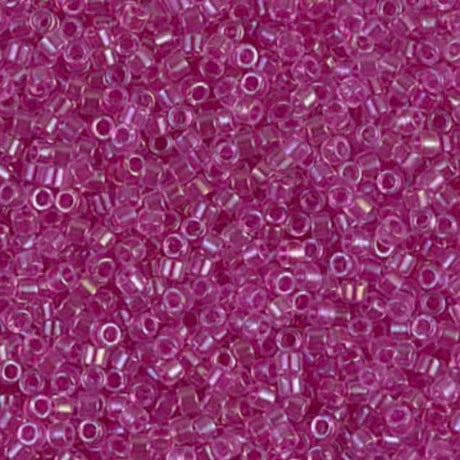 Fuchsia Lined Crystal AB Miyuki Delica 11/0 DB0074