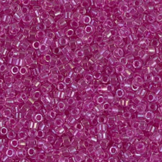 Fuchsia Lined Crystal AB Miyuki Delica 11/0 DB0074