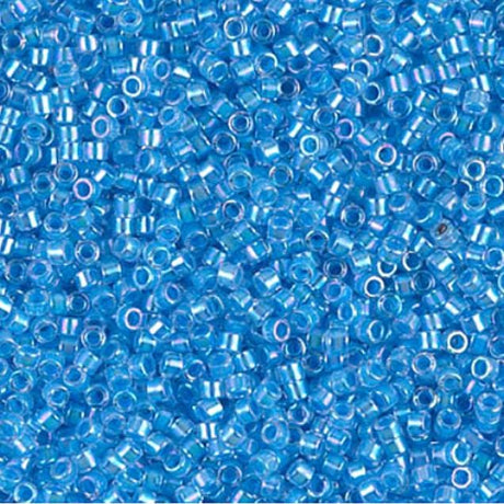 Lt Blue Lined Crystal AB Miyuki Delica 11/0 DB0076