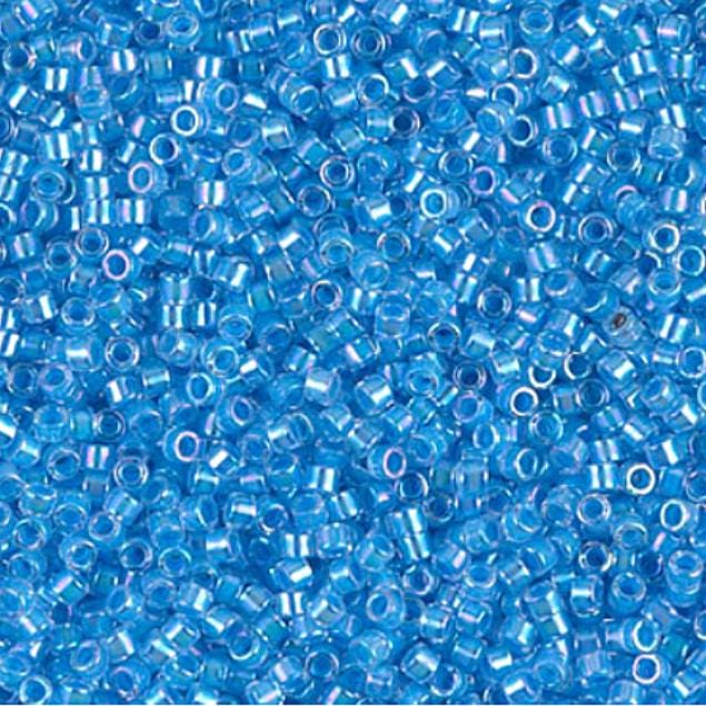Lt Blue Lined Crystal AB Miyuki Delica 11/0 DB0076