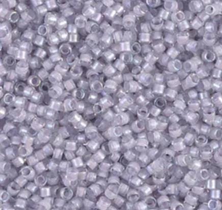 DB0080 11/0 Pale Violet Lined Crystal Luster Miyuki Delica