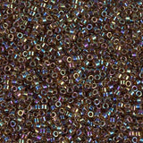 DB0087 11/0 Root Beer Lined Light Topaz AB Miyuki Delica