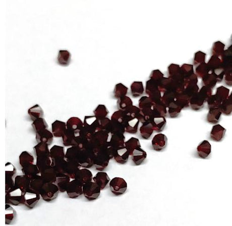 Preciosa 4mm Siam, Crystal Bicone - 36 pieces