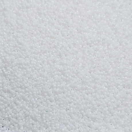 15-402FR Opaque Matte White AB, Miyuki Seed Bead 15/0