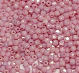 True 2MM Pink Luster, Fire Polish Czech Glass, 100 Beads