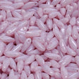 Mini Dagger Bead White Opal Fuchsia Pink, Czech Glass Beads, 2.5x8MM, 02020-33406