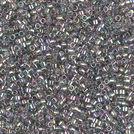 Transparent Gray Rainbow Gold Luster Miyuki Delica DB0107 11/0