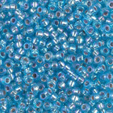 8-1018 Silverlined Aqua AB, Miyuki Seed Bead 8/0