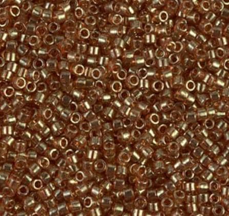 DB0121 11/0 Apricot Topaz Gold Luster 11/0 Miyuki Delica