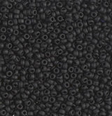 11-401F Matte Black, Miyuki Seed Beads 11/0