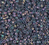 DB0134 11/0 Opaque Purple Gray Rainbow Luster Miyuki Delica
