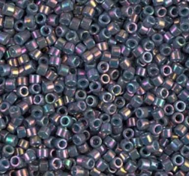 DB0134 11/0 Opaque Purple Gray Rainbow Luster Miyuki Delica