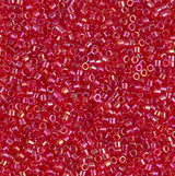 DB0172 11/0 Transparent Red AB Miyuki Delica