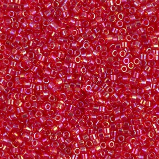 DB0172 11/0 Transparent Red AB Miyuki Delica