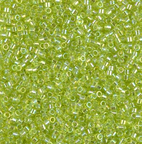 DB0174 11/0 Transparent Chartreuse AB Miyuki Delica