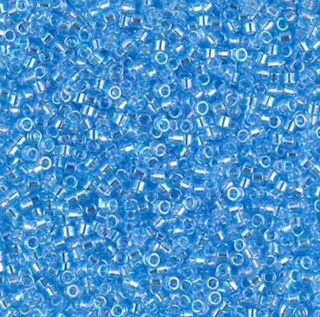 DB0176 11/0 Transparent Aqua AB Miyuki Delica