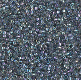 DB0177 11/0 Transparent Capri Blue AB Miyuki Delica