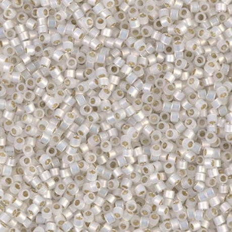 DB0221 11/0 Gilt Lined White Opal Miyuki Delica