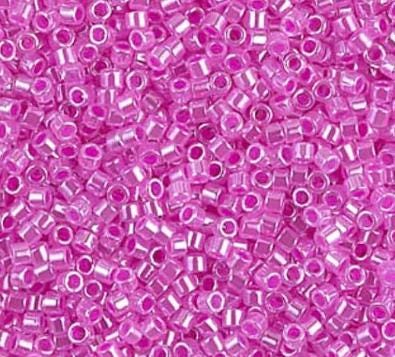 DB0247 11/0 Hot Pink Ceylon Miyuki Delica