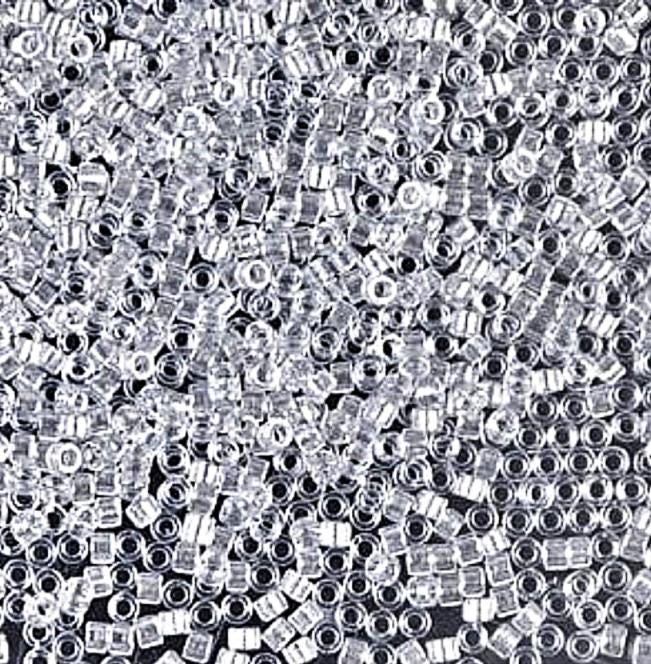 DB0271 11/0 Sparkling Silver Gray Lined Crystal Miyuki Delica 
