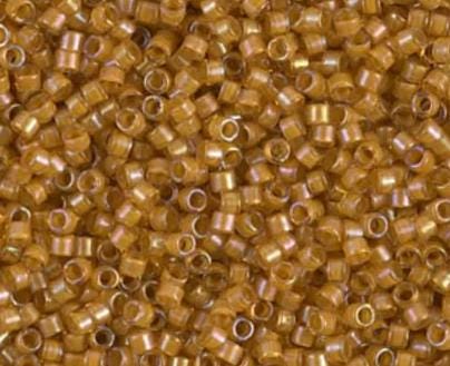 DB0272 11/0 Goldenrod Lined Topaz AB Miyuki Delica