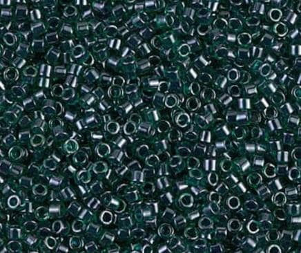 DB0275 11/0 Lined Emerald Luster Miyuki Delica