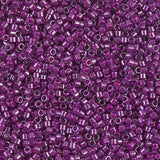 DB0281 11/0 Fuchsia Lined Crystal Luster Miyuki Delica 