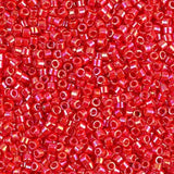 Opaque Vermillion Red AB Miyuki Delica 11/0 DB0159