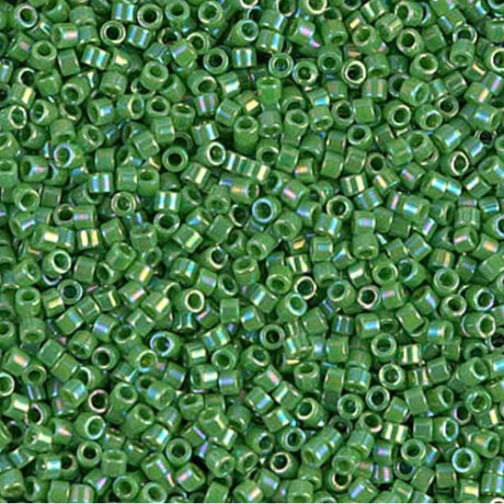DB0163 11/0 Opaque Green AB Miyuki Delica
