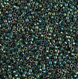 DB0027 11/0 Metallic Dark Green Iris Miyuki Delica