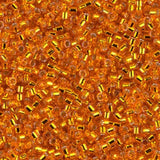 DB0045 11/0 Silver Lined Orange Miyuki Delica 