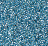 DB0044 11/0 Silver Lined Aqua Miyuki Delica