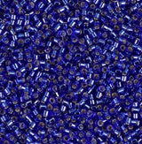 DB0047 11/0 Silver Lined Cobalt Miyuki Delica