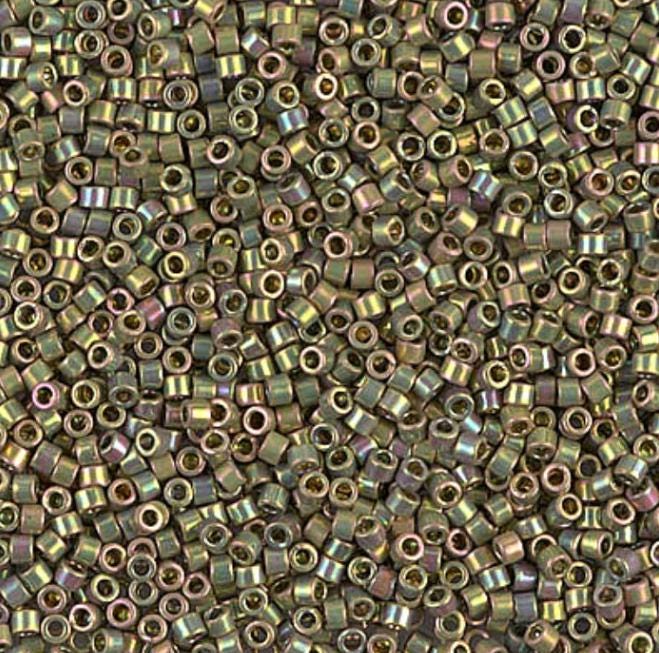 24kt Green Gold Iris Miyuki Delica 11/0 DB0508