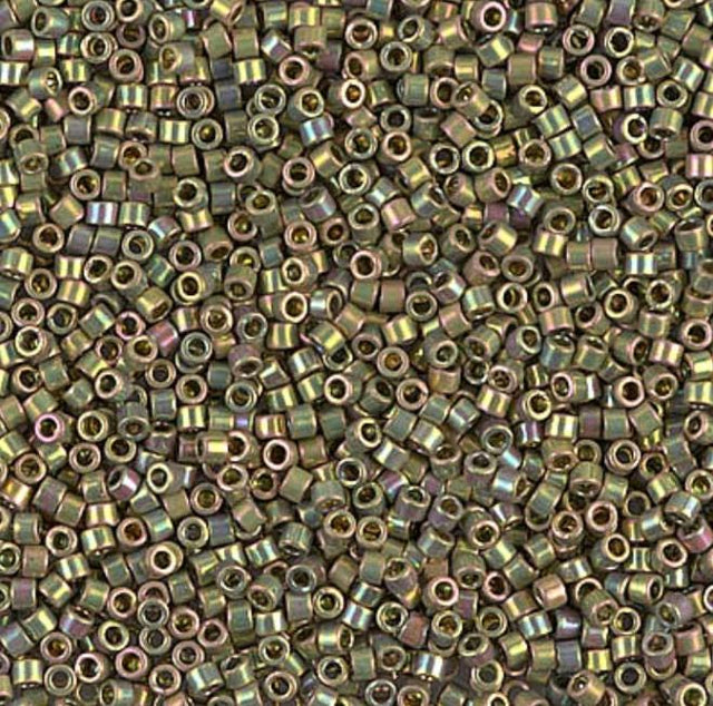 24kt Green Gold Iris Miyuki Delica 11/0 DB0508