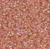 DB0054 11/0 Dark Peach Lined Crystal Miyuki Delica