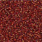 Dyed Silver Lined Dark Burnt Orange Miyuki Delica 11/0 DB0601 