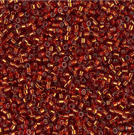 Dyed Silver Lined Dark Burnt Orange Miyuki Delica 11/0 DB0601 