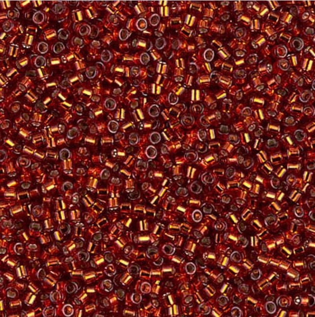 Dyed Silver Lined Dark Burnt Orange Miyuki Delica 11/0 DB0601 