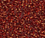 DB0601 11/0 Dyed Silver Lined Dark Burnt Orange Miyuki Delica