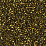 Dyed Silver Lined Golden Olive Miyuki Delica 11/0 DB0604