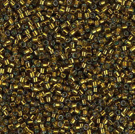 Dyed Silver Lined Golden Olive Miyuki Delica 11/0 DB0604