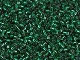 DB0605 11/0 Dyed Silver Lined Dark Emerald Miyuki Delica